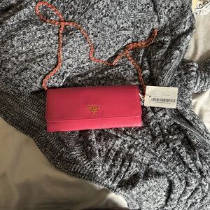 Prada Fuchsia Leather Wristlet